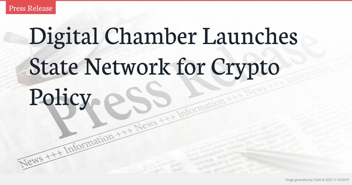 Digital Chamber Launches State Network for Crypto Policy