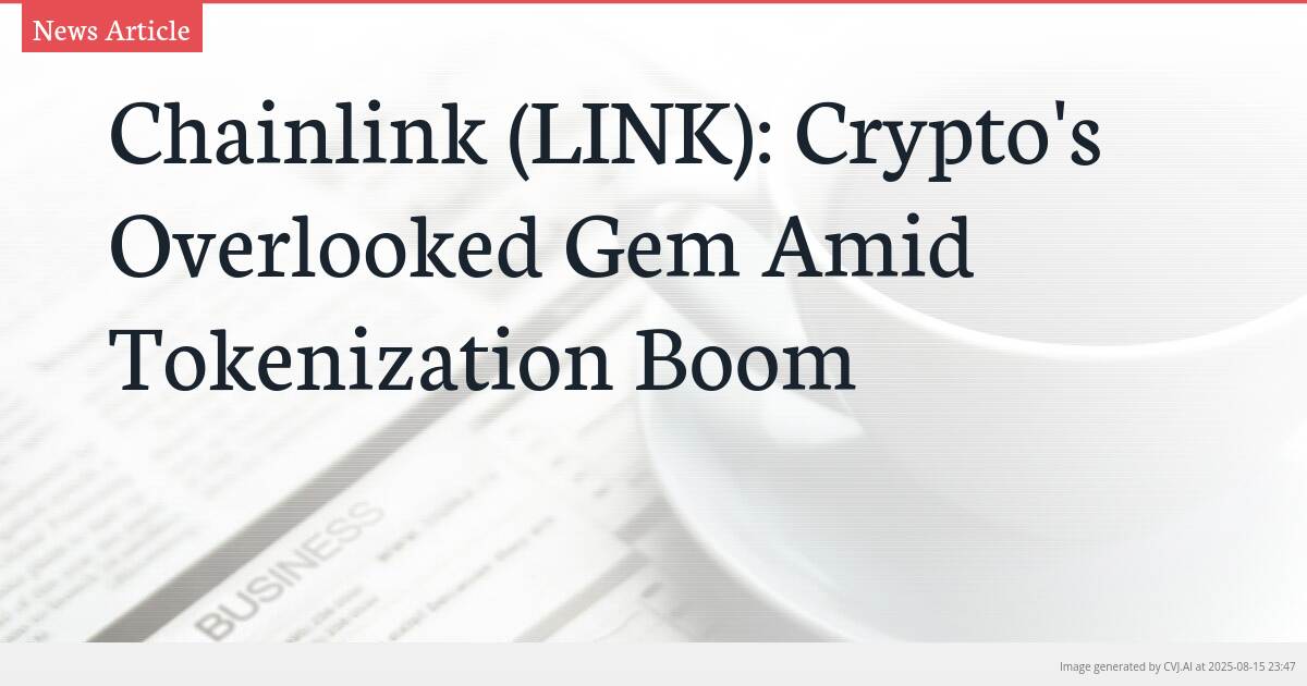 Chainlink (LINK): Crypto’s Overlooked Gem Amid Tokenization Boom