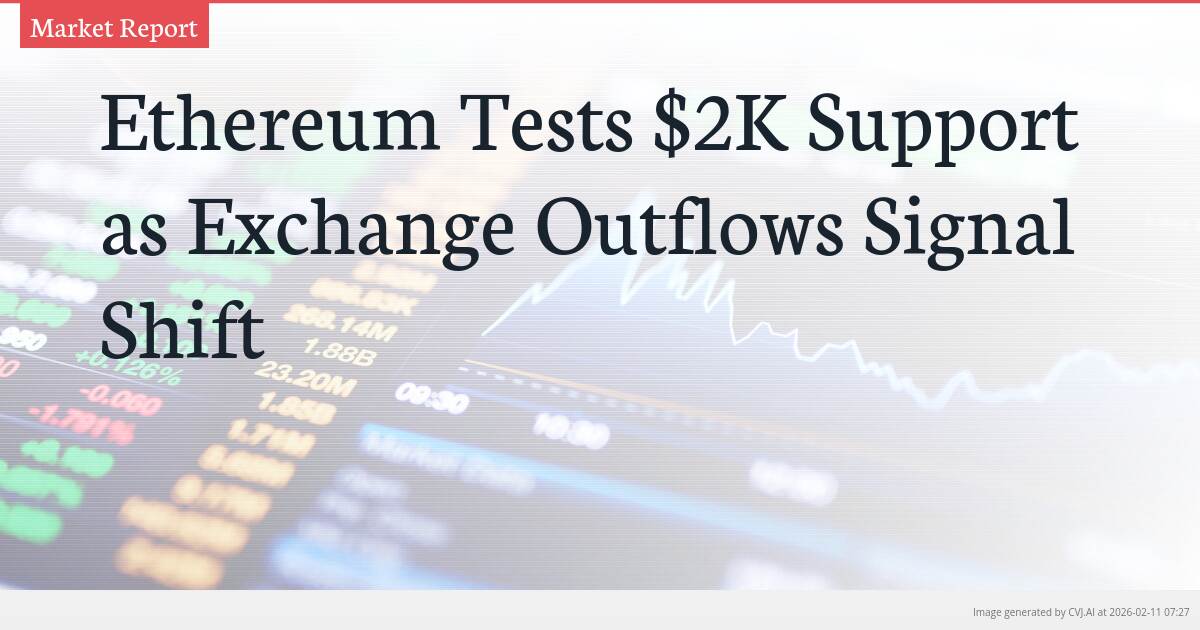 Ethereum Tests $2K Support as Exchange Outflows Signal Shift