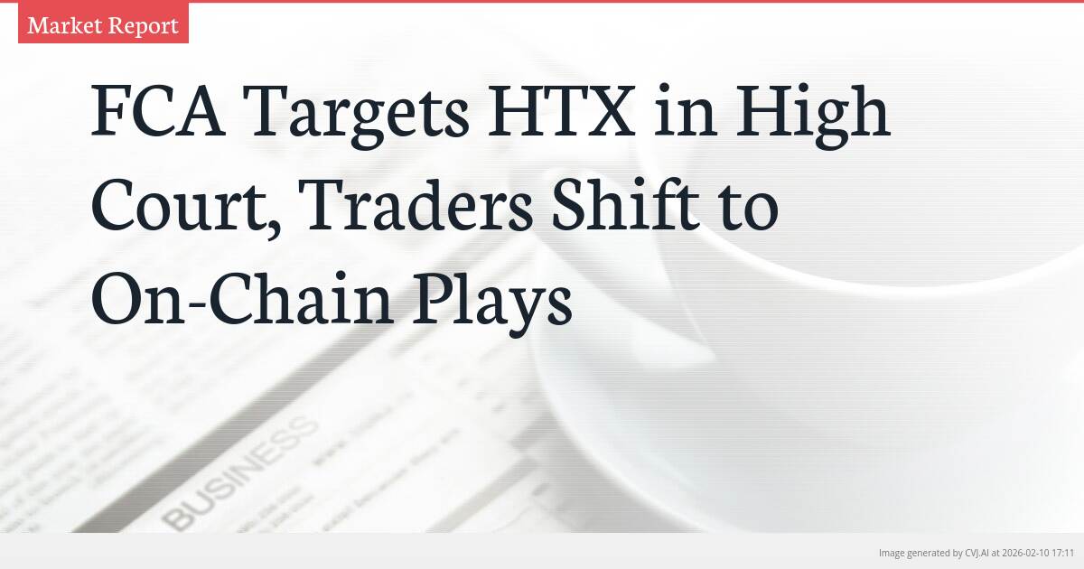 FCA Targets HTX in High Court, Traders Shift to On-Chain Plays