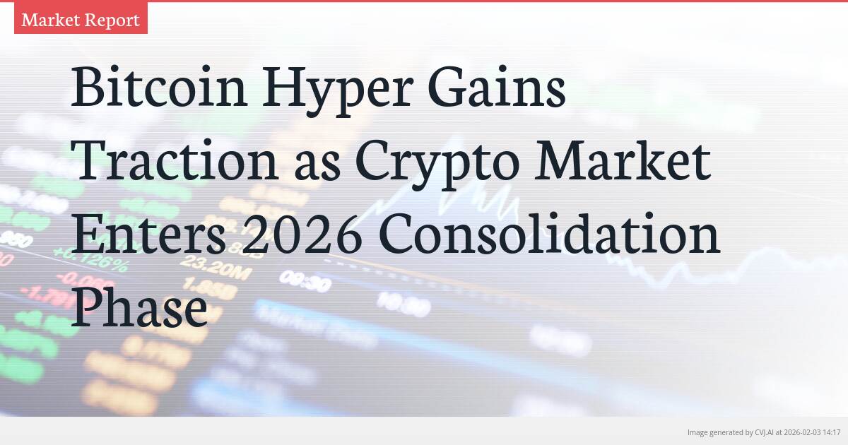 Bitcoin Hyper Gains Traction as Crypto Market Enters 2026 Consolidation Phase