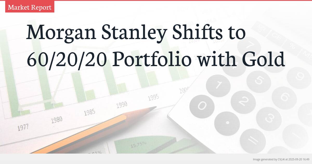 Morgan Stanley Shifts to 60/20/20 Portfolio with Gold