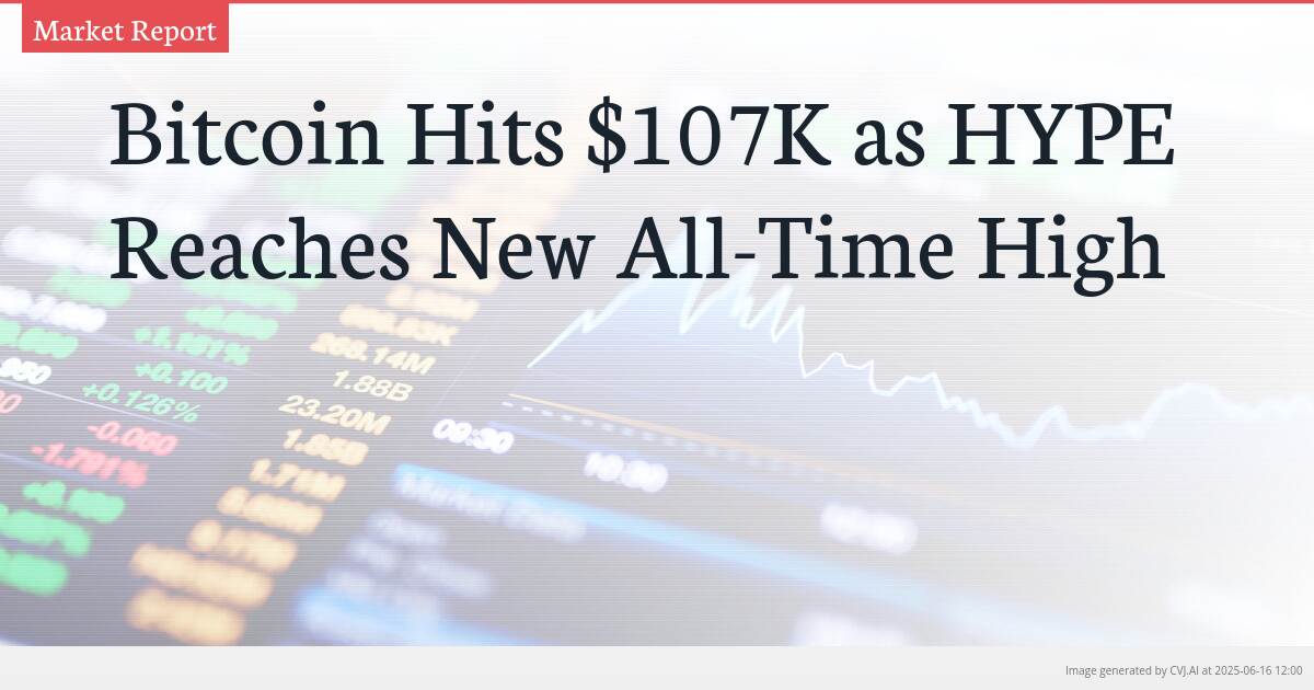 Bitcoin Hits $107K as HYPE Reaches New All-Time High