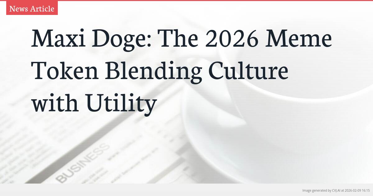 Maxi Doge: The 2026 Meme Token Blending Culture with Utility