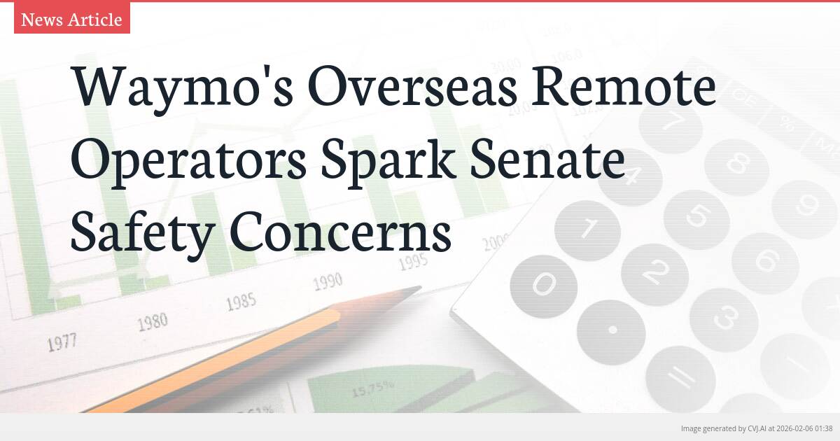 Waymo’s Overseas Remote Operators Spark Senate Safety Concerns