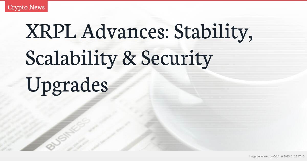 XRPL Advances: Stability, Scalability & Security Upgrades