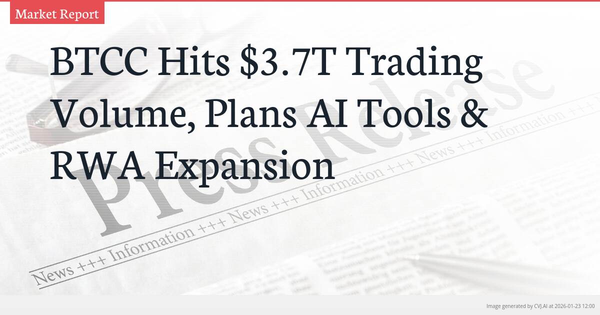 BTCC Hits $3.7T Trading Volume, Plans AI Tools & RWA Expansion
