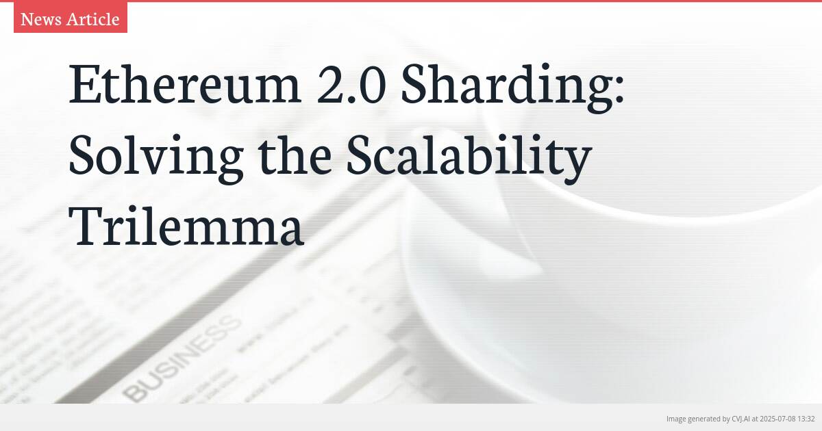 Ethereum 2.0 Sharding: Solving the Scalability Trilemma