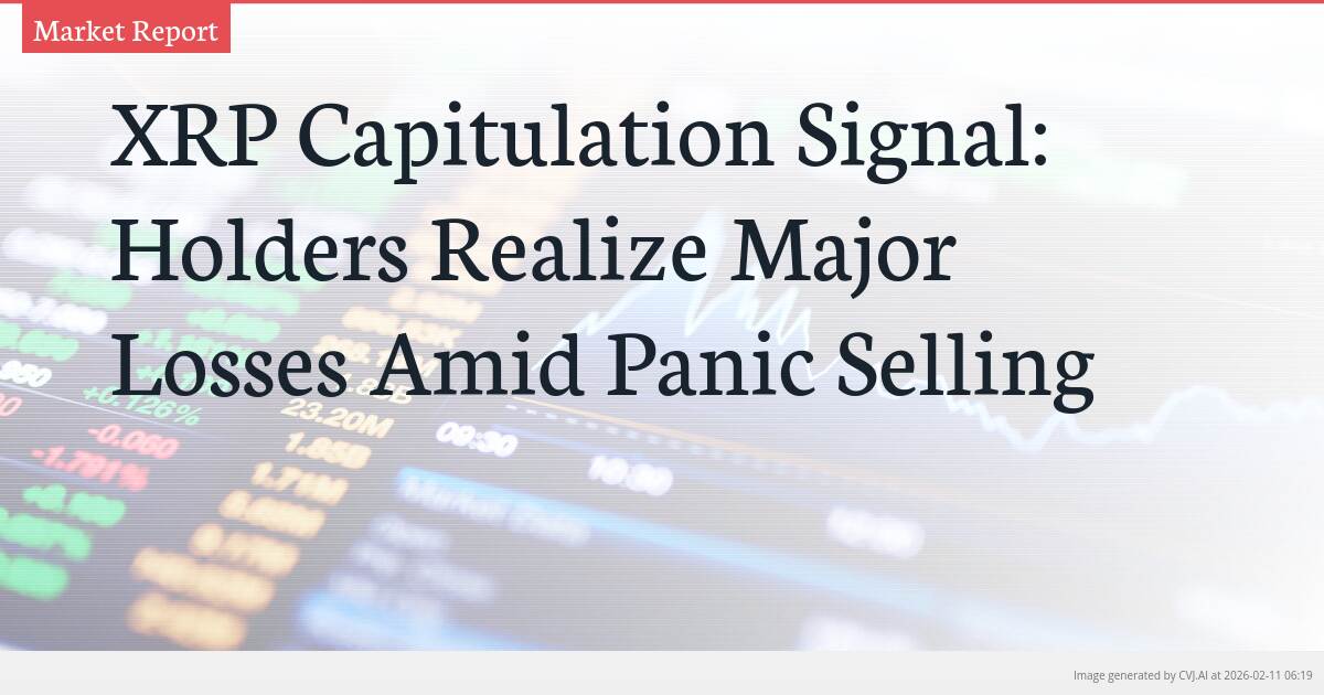 XRP Capitulation Signal: Holders Realize Major Losses Amid Panic Selling