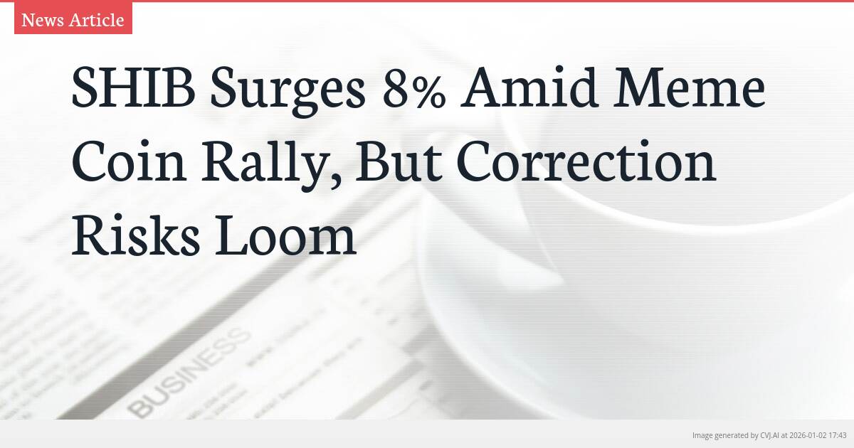 SHIB Surges 8% Amid Meme Coin Rally, But Correction Risks Loom