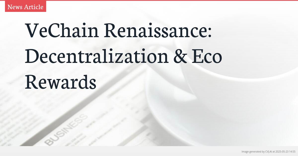 VeChain Renaissance: Decentralization & Eco Rewards