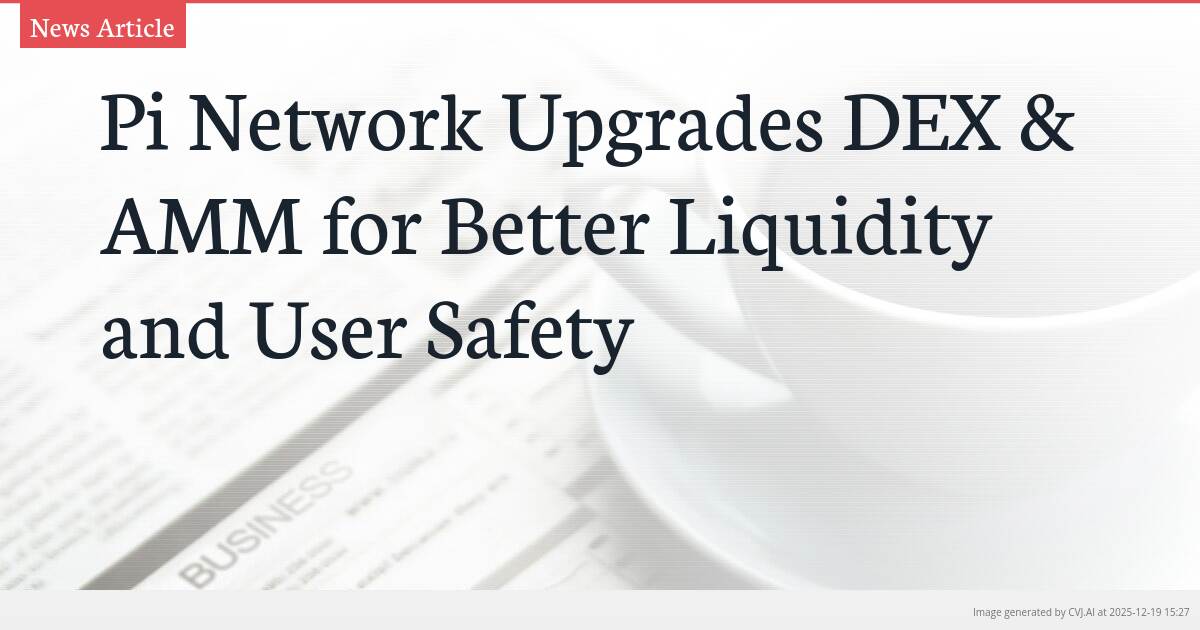 Pi Network Upgrades DEX & AMM for Better Liquidity and User Safety