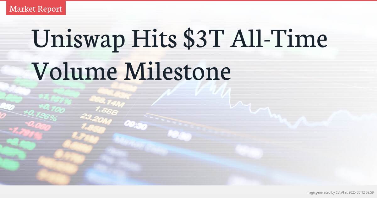 Uniswap Hits $3T All-Time Volume Milestone