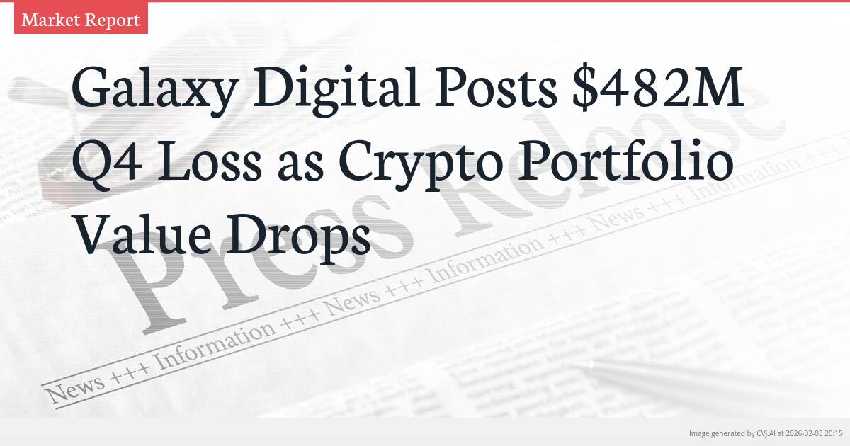 Galaxy Digital Posts $482M Q4 Loss as Crypto Portfolio Value Drops
