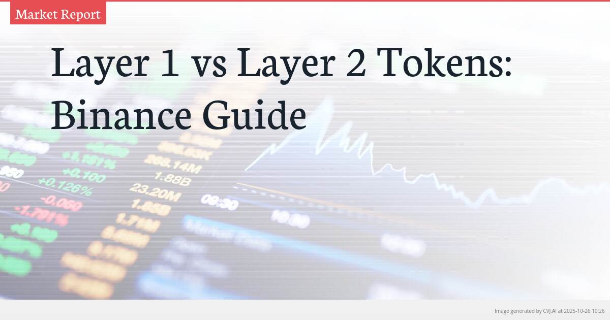 Layer 1 vs Layer 2 Tokens: Binance Guide Layer 1 vs Layer 2 Tokens: Binance Guide