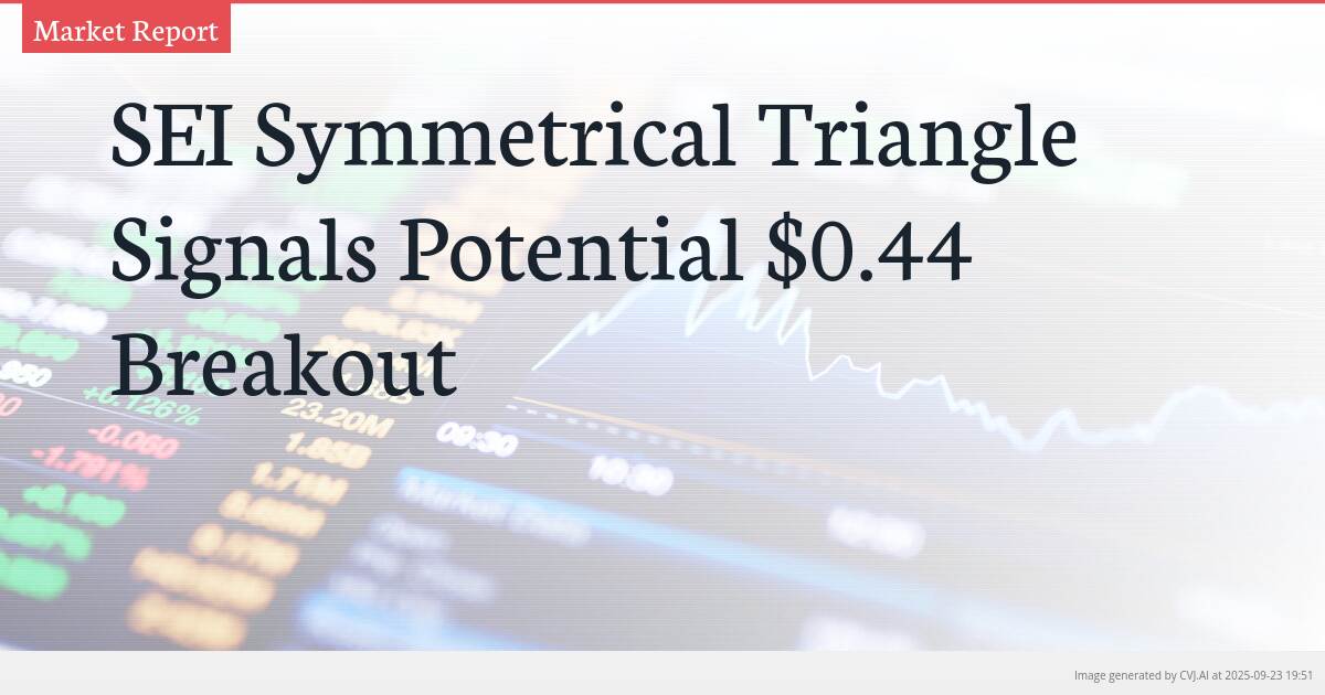 SEI Symmetrical Triangle Signals Potential $0.44 Breakout