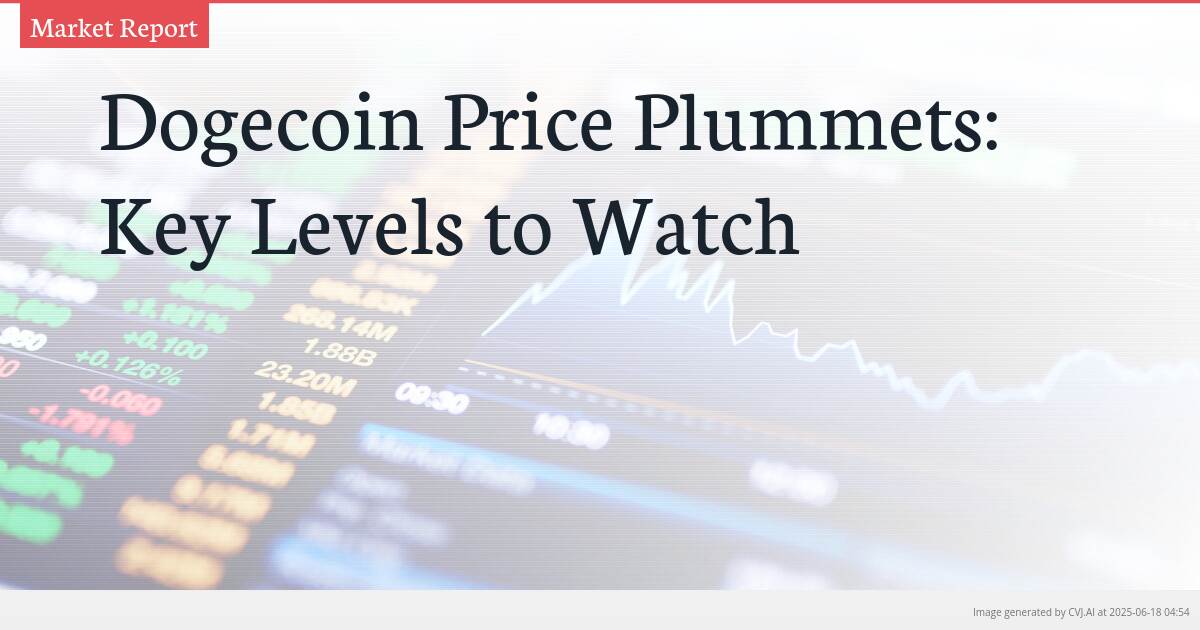 Dogecoin Price Plummets: Key Levels to Watch