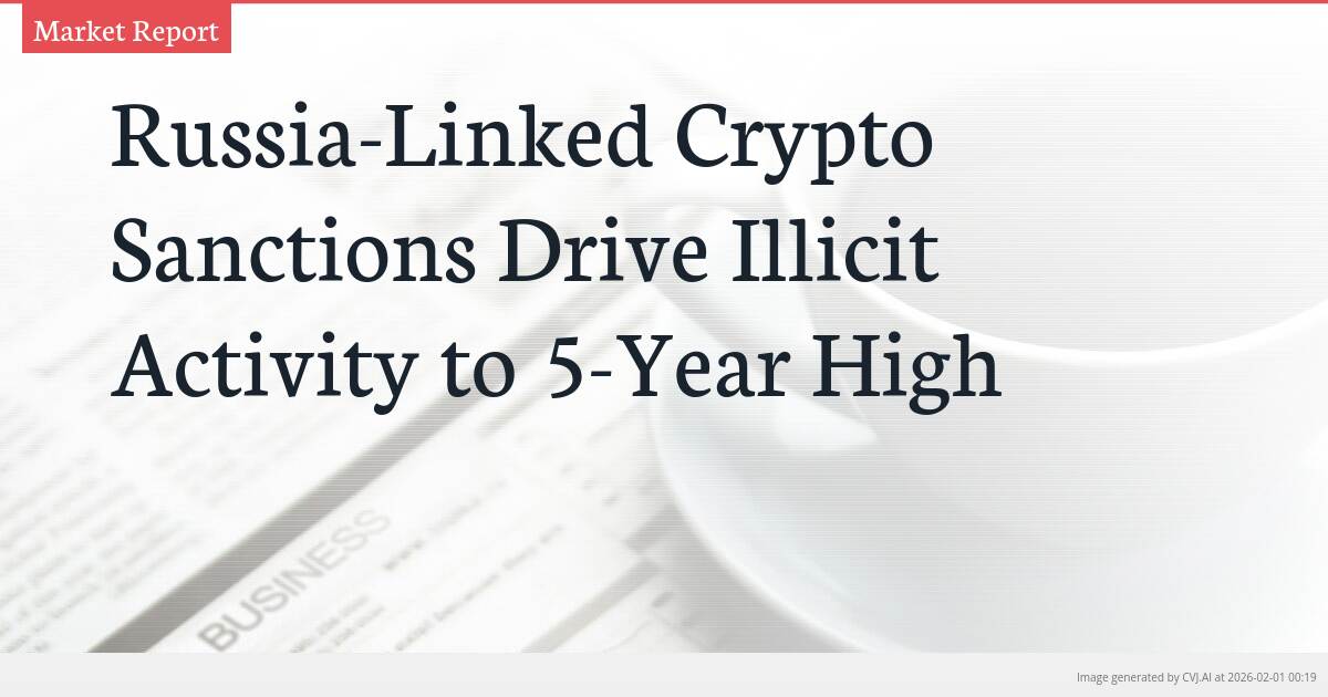 Russia-Linked Crypto Sanctions Drive Illicit Activity to 5-Year High