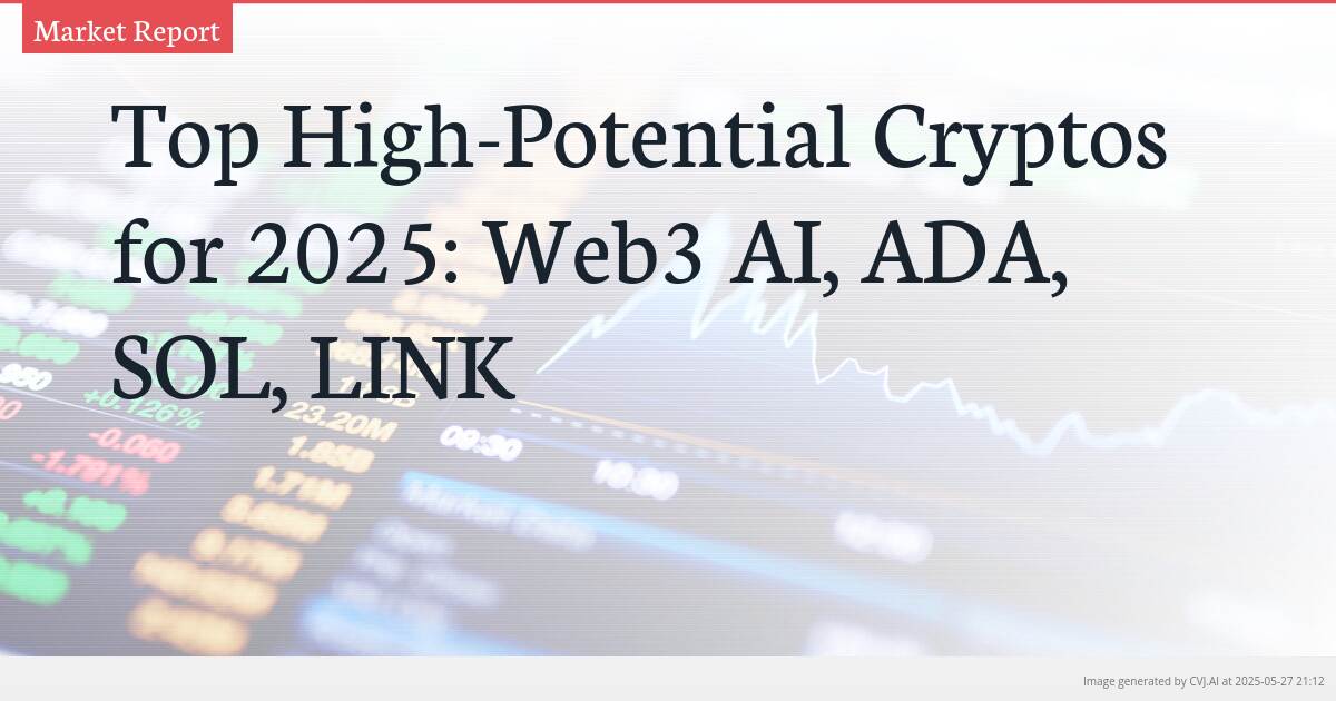 Top High-Potential Cryptos for 2025: Web3 AI, ADA, SOL, LINK