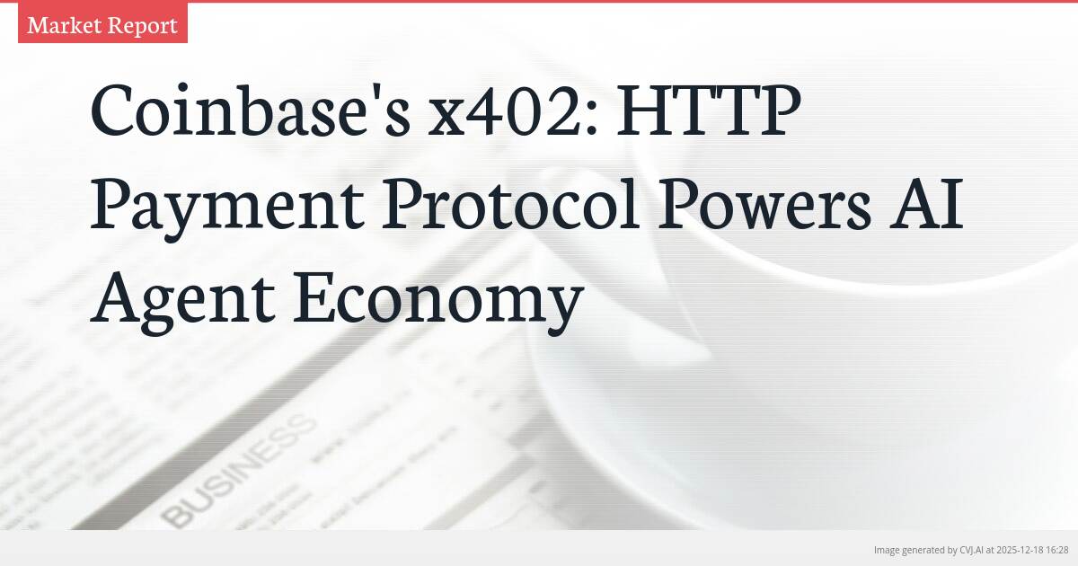 Coinbase’s x402: HTTP Payment Protocol Powers AI Agent Economy