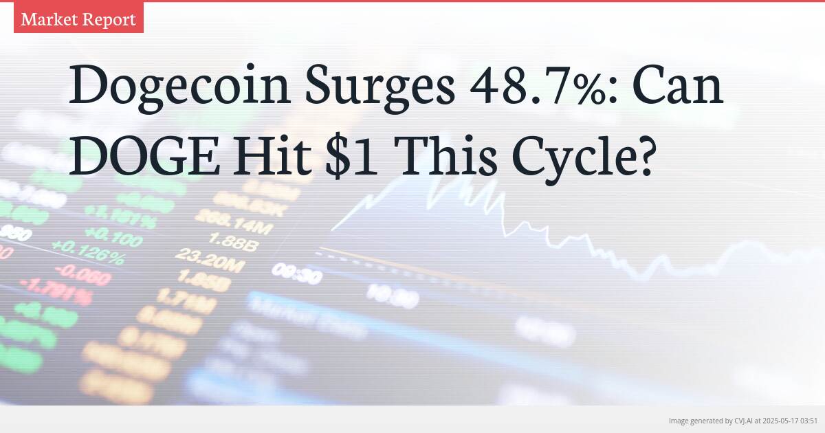 Dogecoin Surges 48.7%: Can DOGE Hit $1 This Cycle?