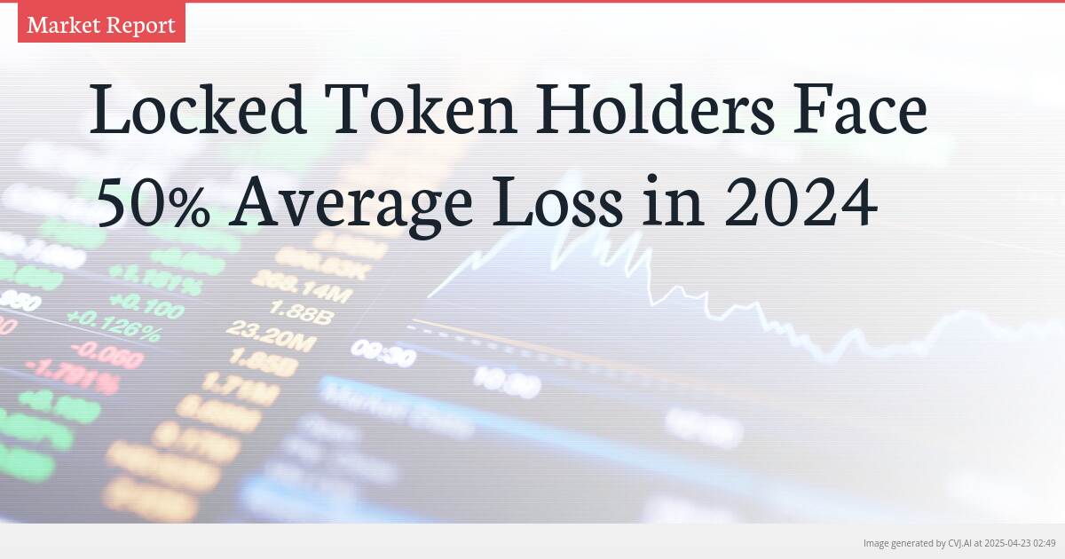 Locked Token Holders Face 50% Average Loss in 2024
