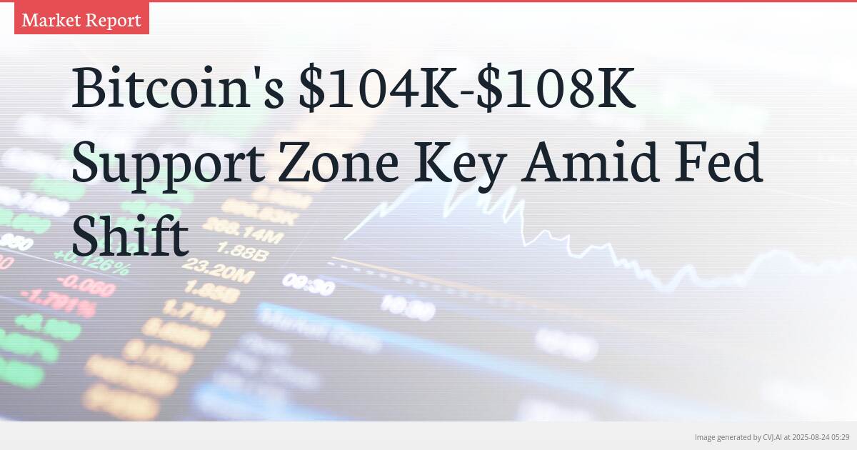 Bitcoin’s $104K-$108K Support Zone Key Amid Fed Shift