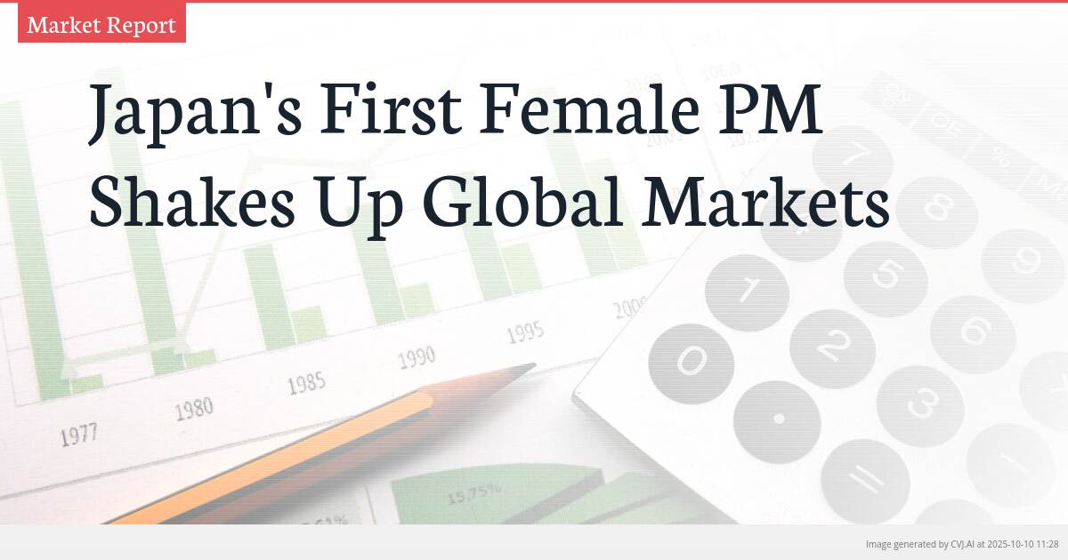 Japan’s First Female PM Shakes Up Global Markets