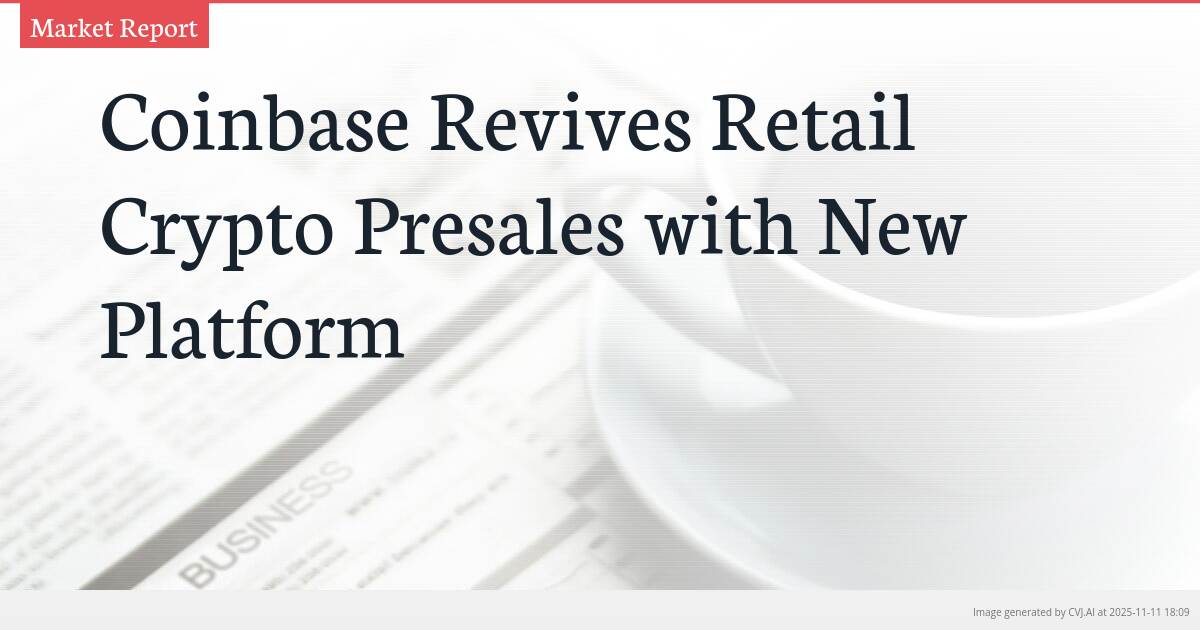 Coinbase Revives Retail Crypto Presales with New Platform