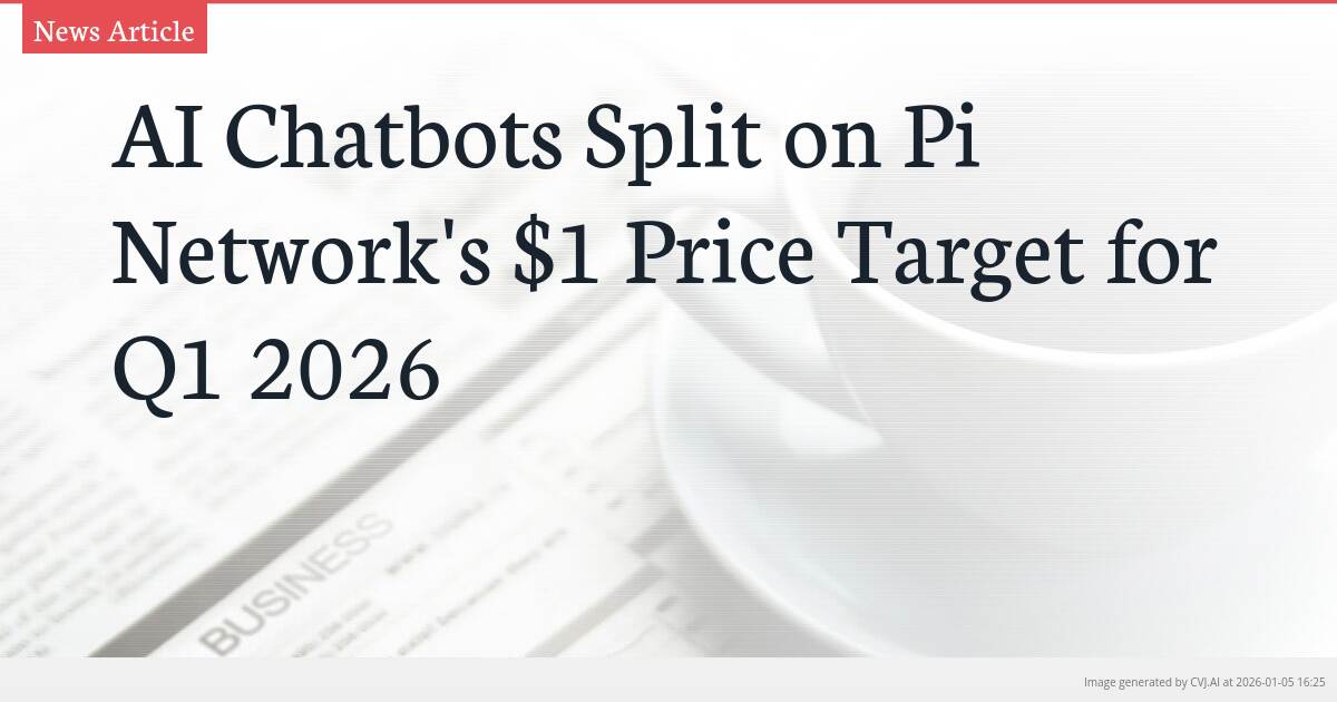 AI Chatbots Split on Pi Network’s $1 Price Target for Q1 2026