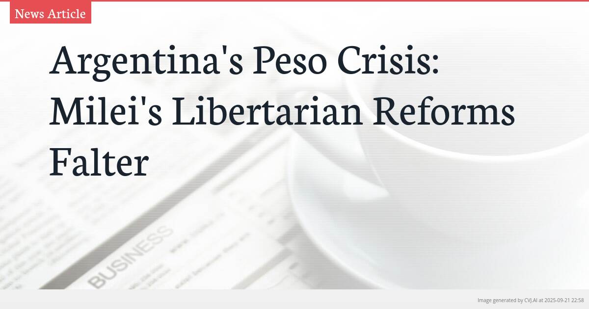 Argentina’s Peso Crisis: Milei’s Libertarian Reforms Falter