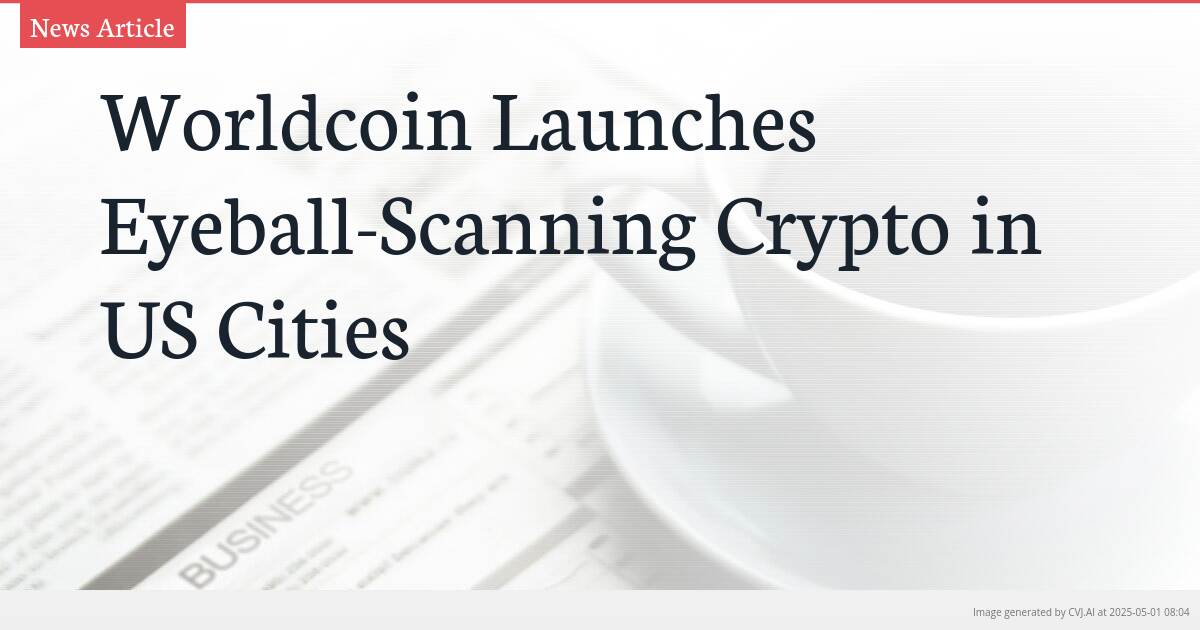 Worldcoin Launches Eyeball-Scanning Crypto in US Cities