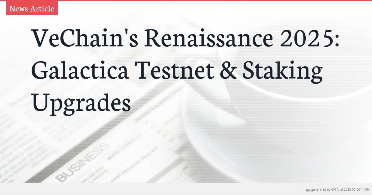 VeChain’s Renaissance 2025: Galactica Testnet & Staking Upgrades