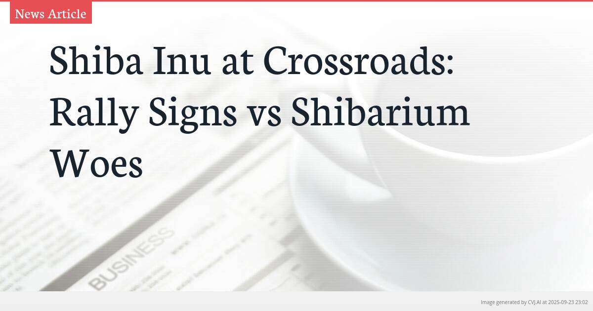 Shiba Inu at Crossroads: Rally Signs vs Shibarium Woes