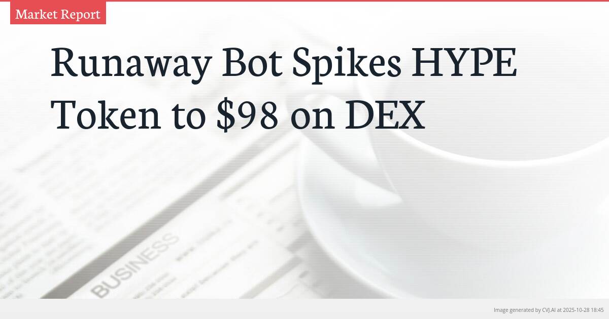 Runaway Bot Spikes HYPE Token to $98 on DEX