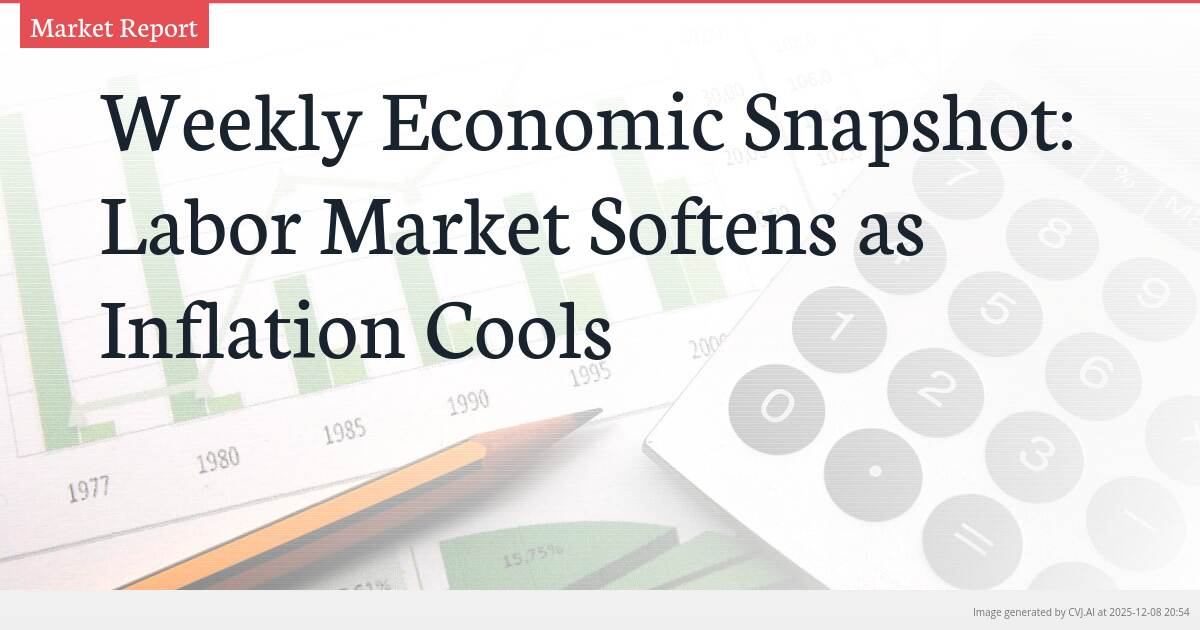 Weekly Economic Snapshot: Labor Market Softens as Inflation Cools