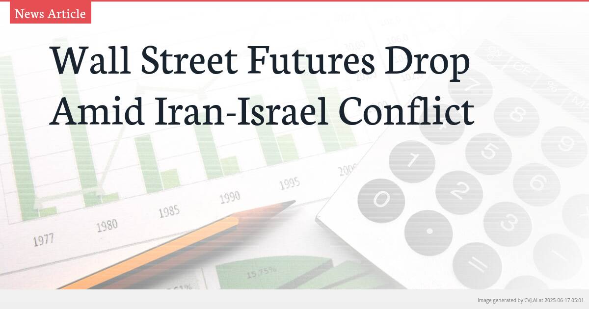 Wall Street Futures Drop Amid Iran-Israel Conflict
