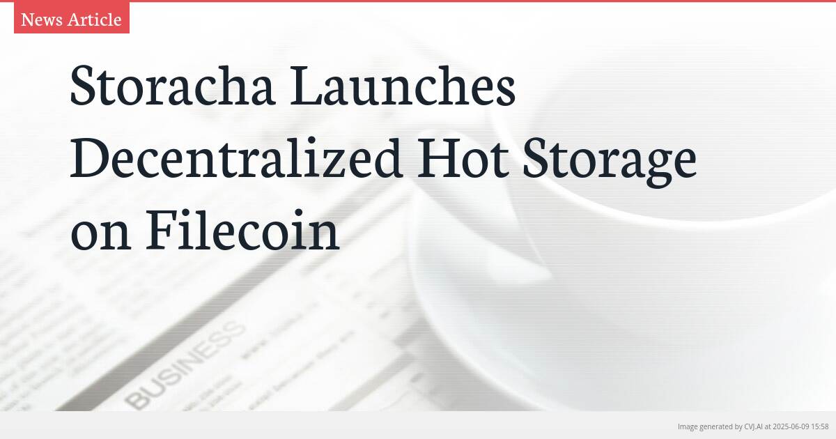 Storacha Launches Decentralized Hot Storage on Filecoin
