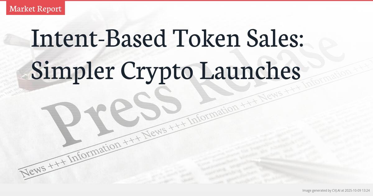 Intent-Based Token Sales: Simpler Crypto Launches Intent-Based Token Sales: Simpler Crypto Launches