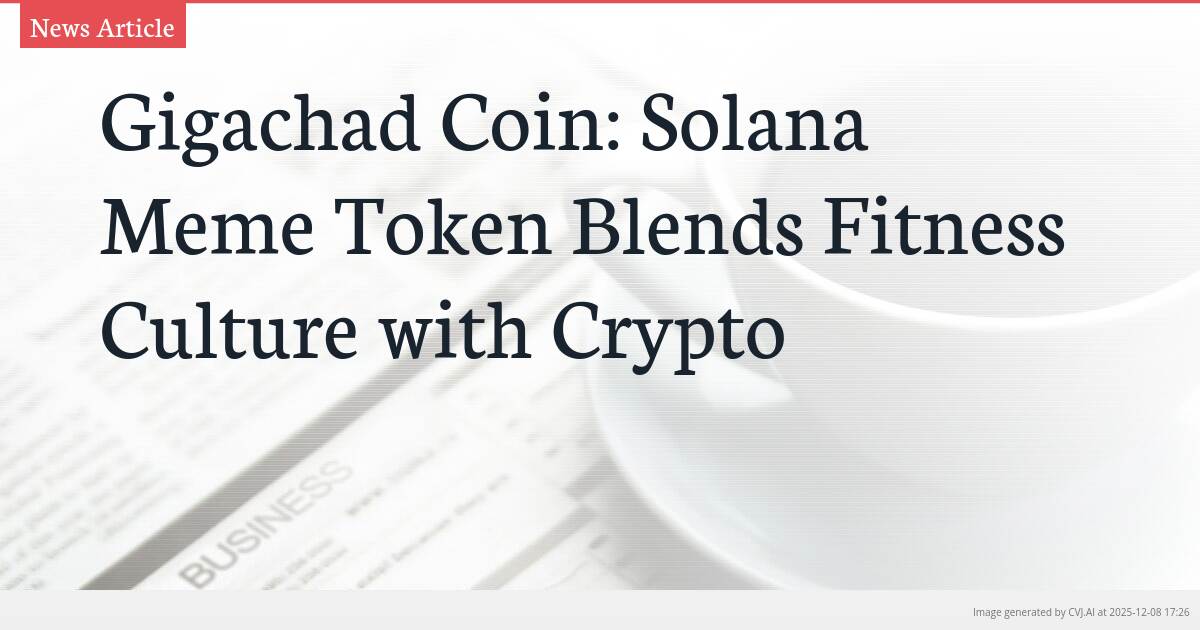 Gigachad Coin: Solana Meme Token Blends Fitness Culture with Crypto