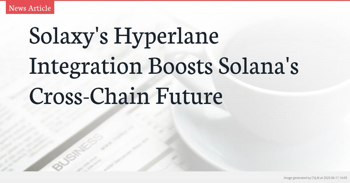 Solaxy’s Hyperlane Integration Boosts Solana’s Cross-Chain Future