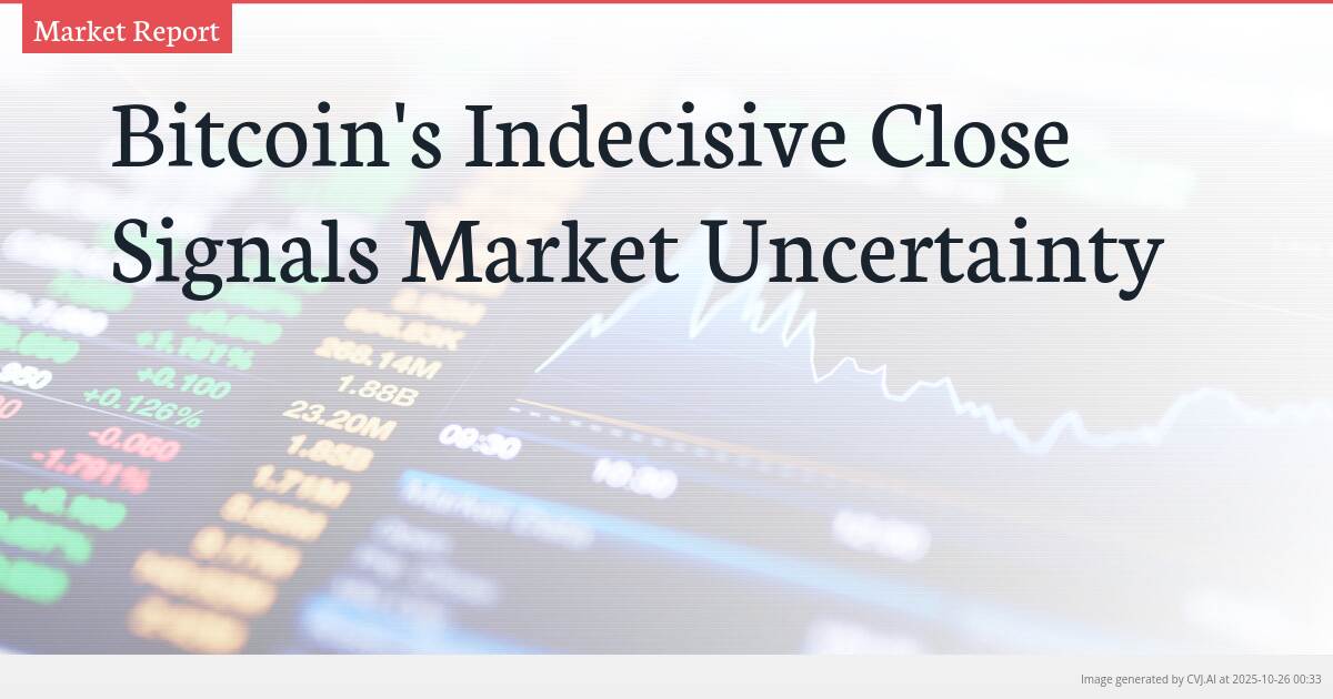Bitcoin’s Indecisive Close Signals Market Uncertainty Bitcoin’s Indecisive Close Signals Market Uncertainty