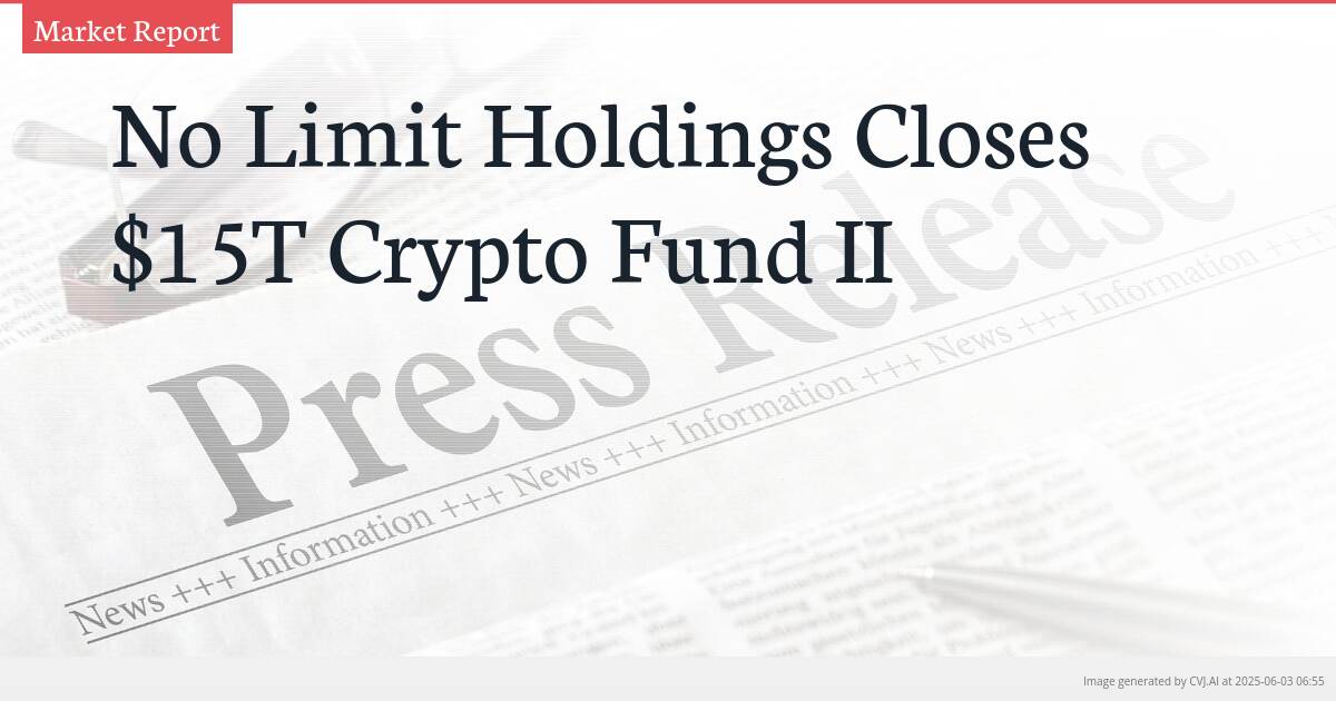 No Limit Holdings Closes $15T Crypto Fund II