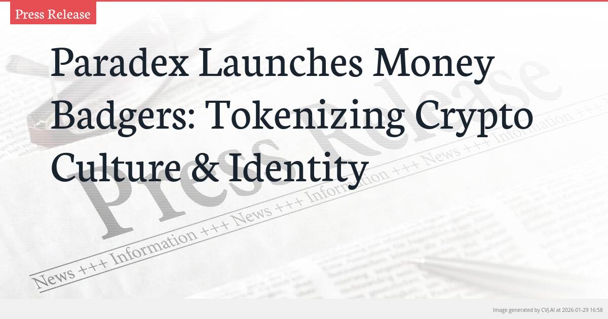 Paradex Launches Money Badgers: Tokenizing Crypto Culture & Identity