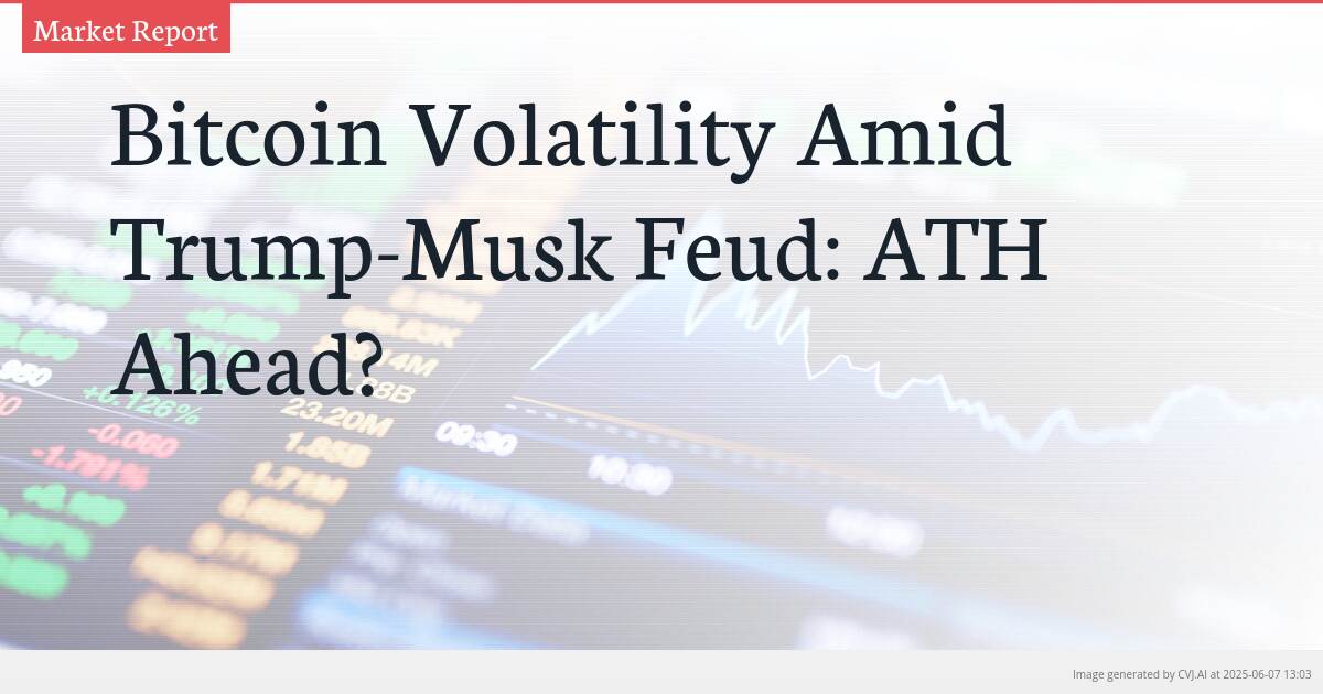 Bitcoin Volatility Amid Trump-Musk Feud: ATH Ahead?