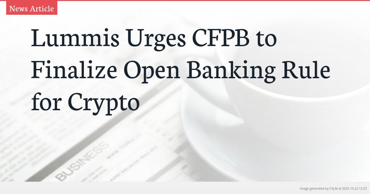 Lummis Urges CFPB to Finalize Open Banking Rule for Crypto