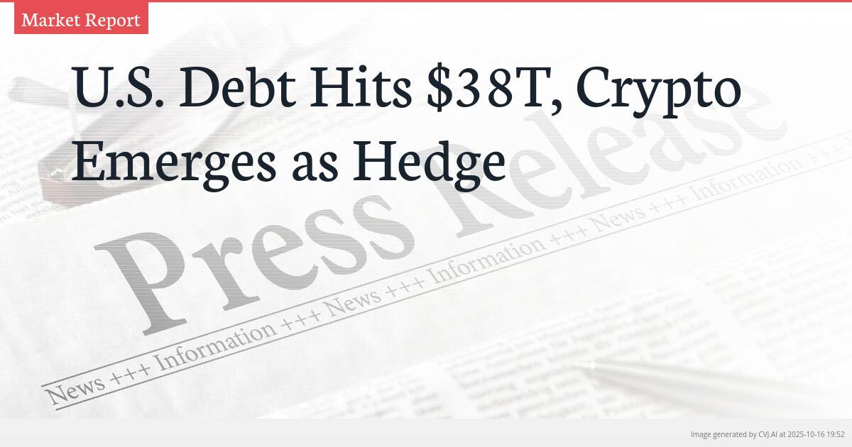 U.S. Debt Hits $38T, Crypto Emerges as Hedge
