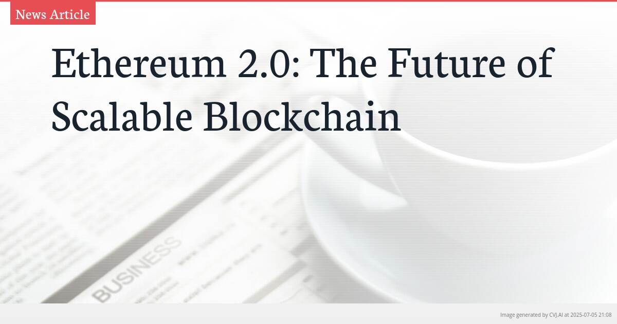 Ethereum 2.0: The Future of Scalable Blockchain