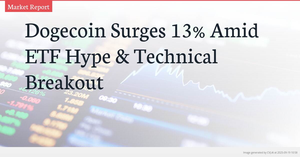 Dogecoin Surges 13% Amid ETF Hype & Technical Breakout