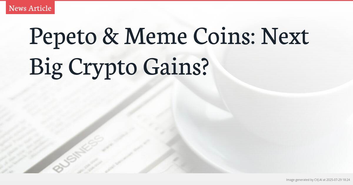 Pepeto & Meme Coins: Next Big Crypto Gains?